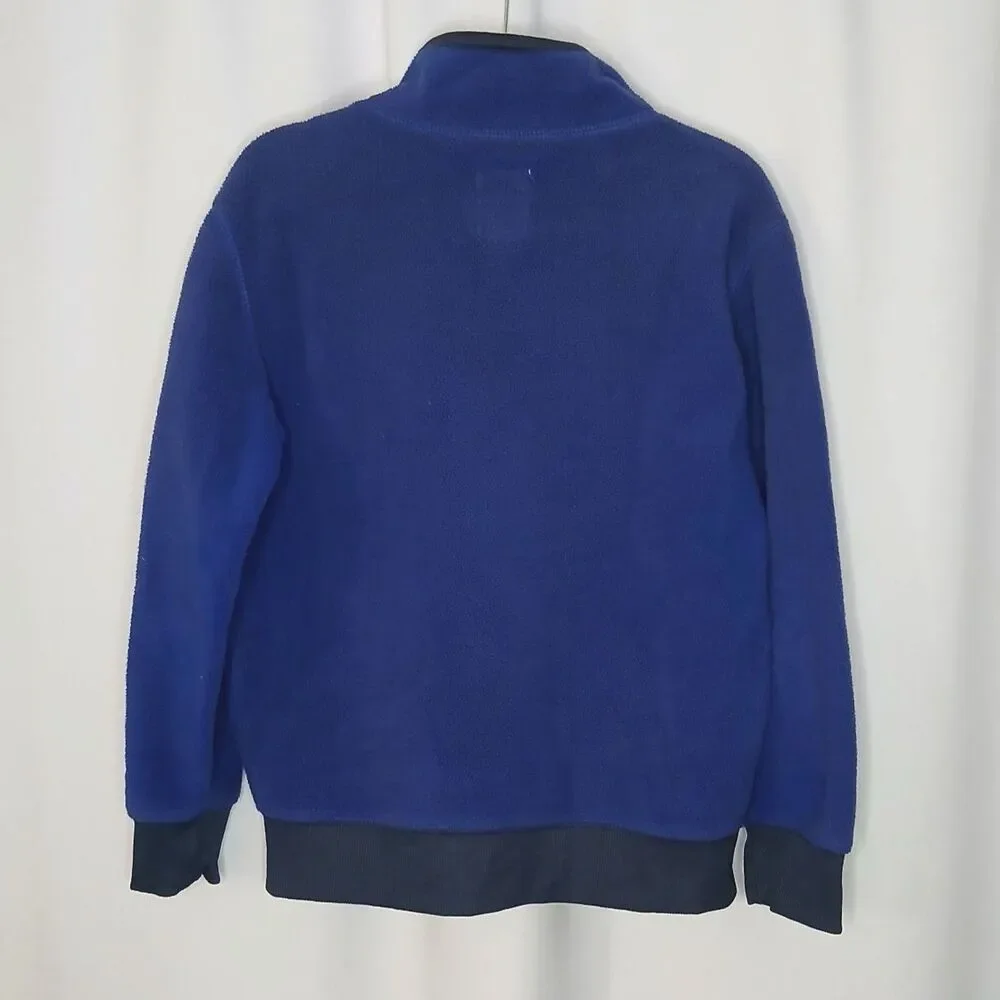 Old Navy Fleece Full Zip Jacket Pockets Lightweight Coat Blue Kids Boys Small